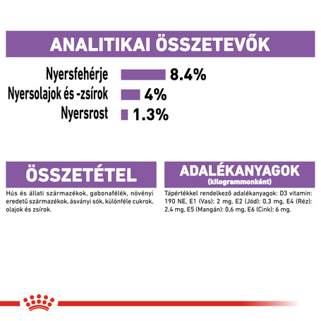 Royal Canin Sterilised - Nedves táp ivartalanított felnőtt kutyák részére