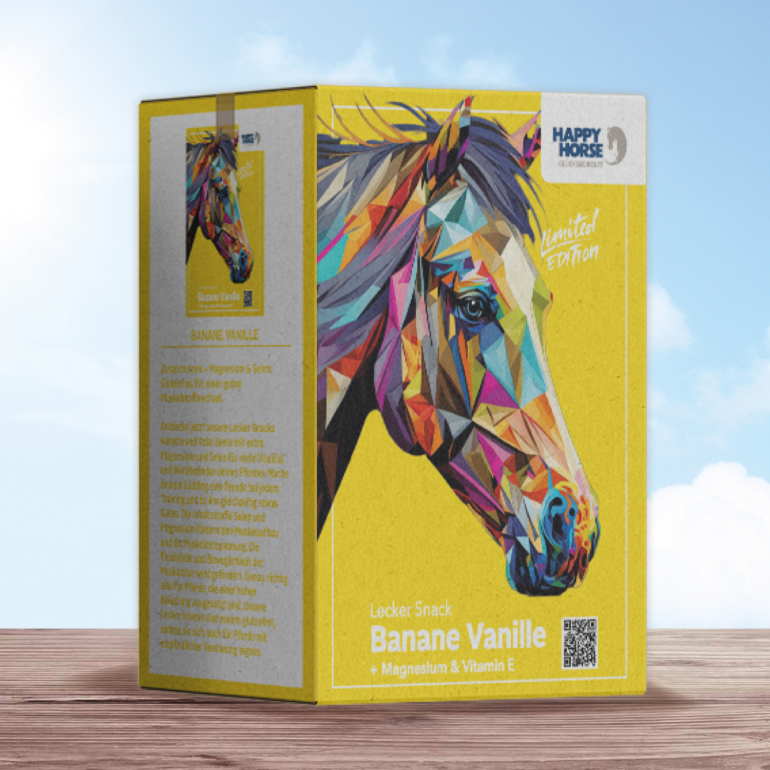 Happy Horse Lecker Snack Banane Vanille + Magnesium & Vitamin E - Biscuiți cu banane și vanilie + Magnesium & Vitamin E pentru cai - zoom