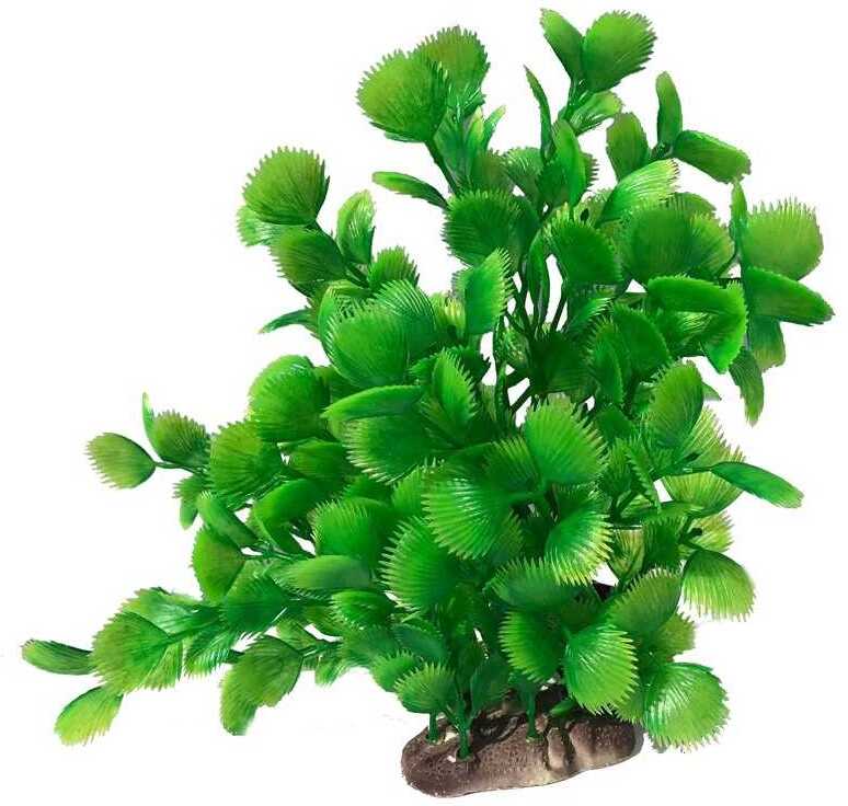 Plantă artificială de acvariu cu frunze protejate, cu vârf de ferăstrău