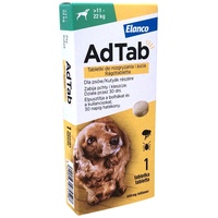 AdTab tabletă masticabilă pentru câini împotriva căpușelor și puricilor