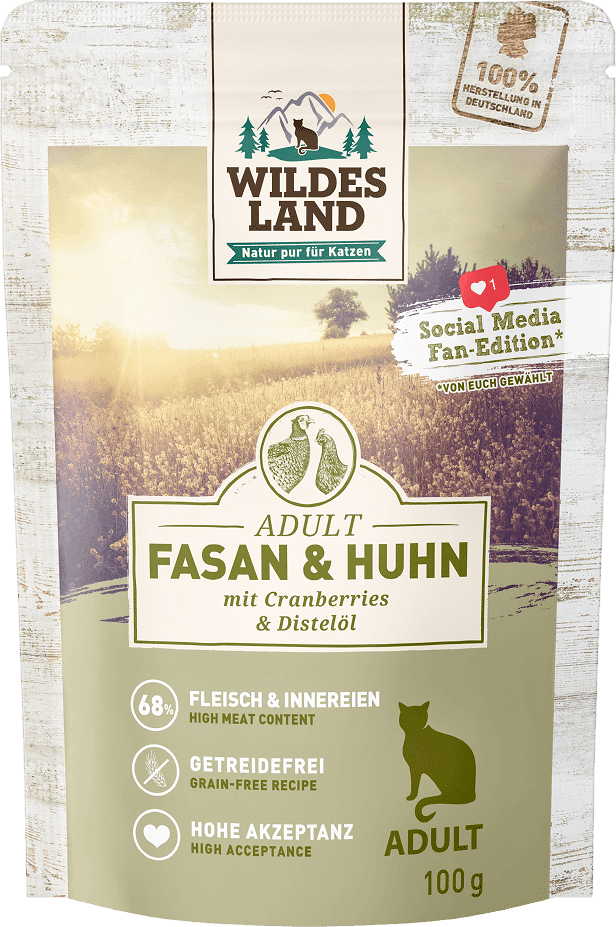 Wildes Land Classic Adult fácános macskaeledel