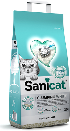 Sanicat Clumping White Cotton Fresh csomósodó, fehér macskaalom