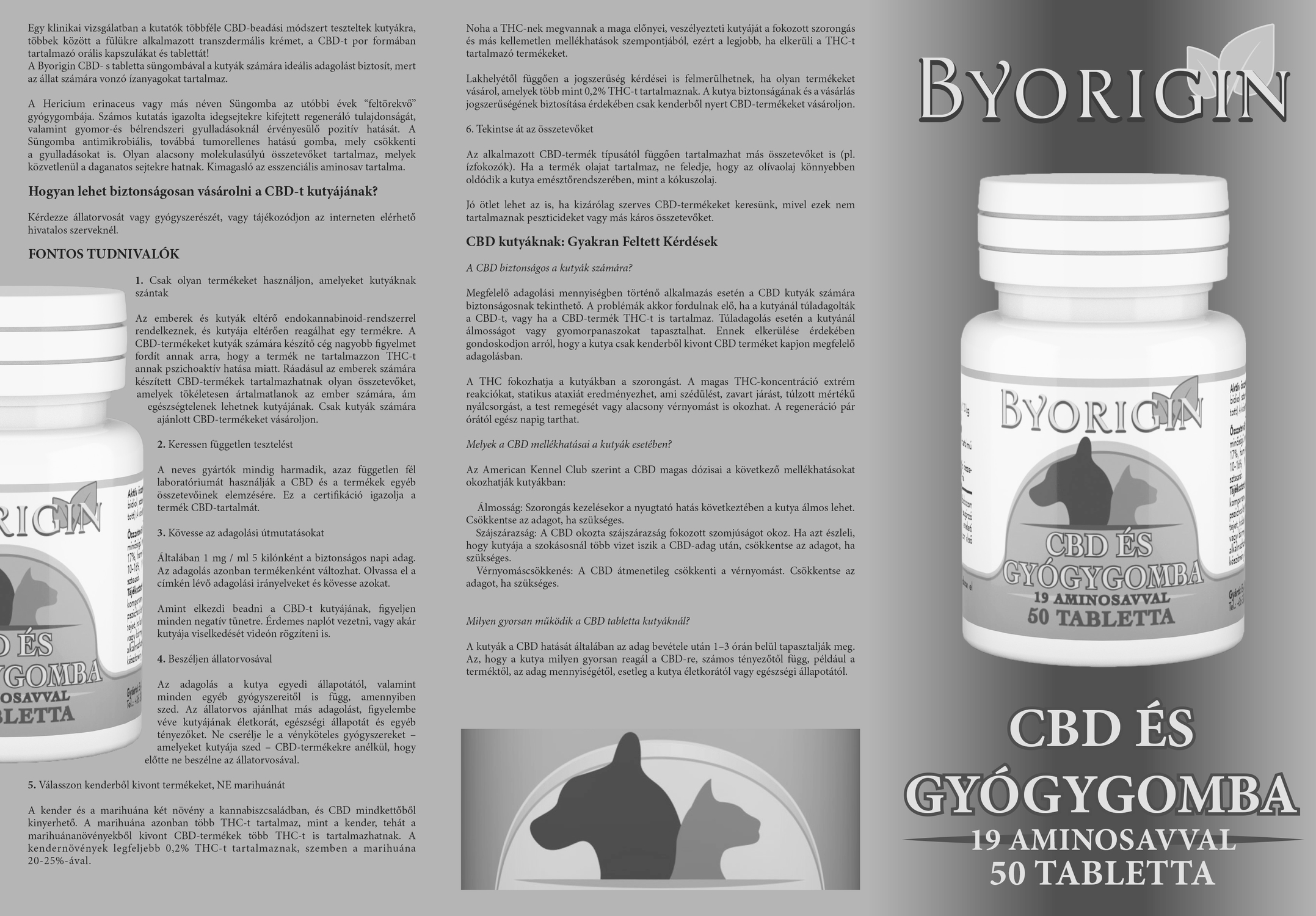 ByOrigin comprimate de Hericium erinaceus și CBD - zoom