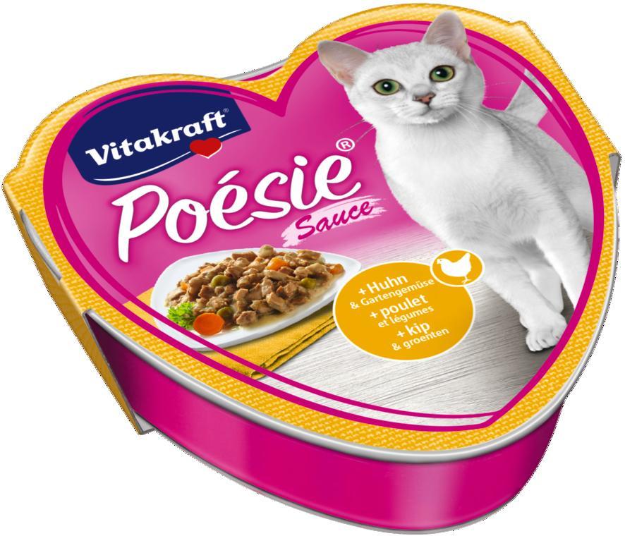 Vitakraft Poésie Chicken Sauce - Hrană umedă cu pui la tăviță pentru pisici