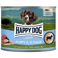 Happy Dog Sensible Puppy & Junior Lamm & Reis conservă
