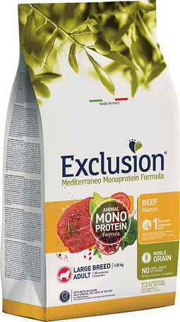 Exclusion Dog Mediterraneo Monoprotein Beef Adult Large