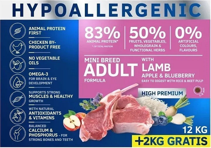Dog Vital hrană hipoalergenică Adult Mini cu miel - zoom