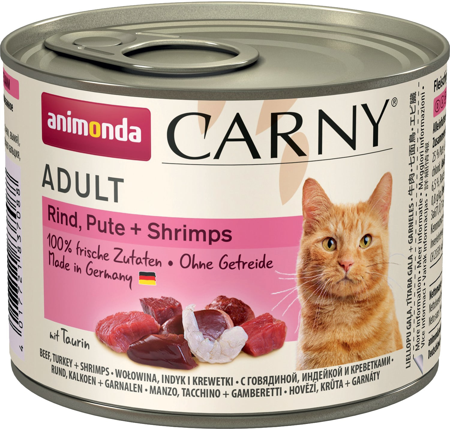 Animonda Cat Carny Adult conservă cu vită, curcan și creveți