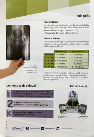 Omnicondro 20 ízületvédő tabletta kutyáknak és macskáknak