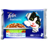 Felix Fantastic aszpikos eledel csirkével és paradicsommal, valamint marhával és sárgarépával macskáknak - Multipack (4 x 100 g) Felix Fantastic aszpikos eledel csirkével és paradicsommal, valamint marhával és sárgarépával macskáknak - Multipack (4 x 100 g)