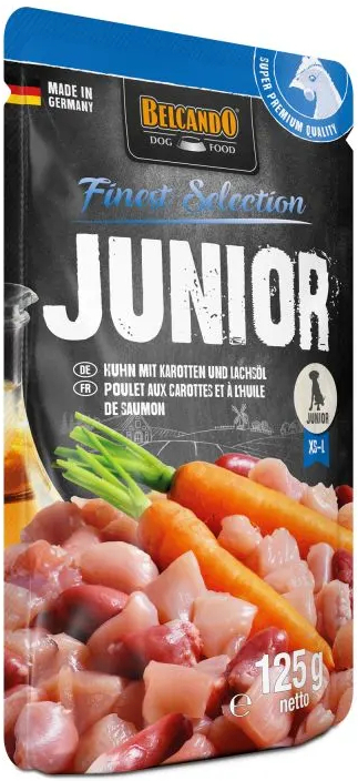 Belcando Junior Chicken with carrots & salmon oil - Pliculețe