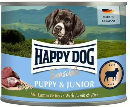 Happy Dog Sensible Puppy & Junior Lamm & Reis konzerv