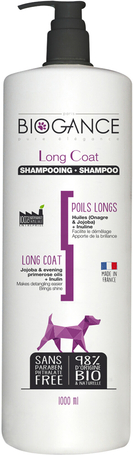 Biogance Long Coat Shampoo - Sampon hosszúszőrű kutyák és macskák fürdetéséhez