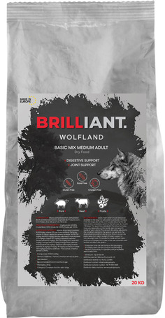 Brilliant Wolfland Pork & Beef Basic Mix Medium Adult