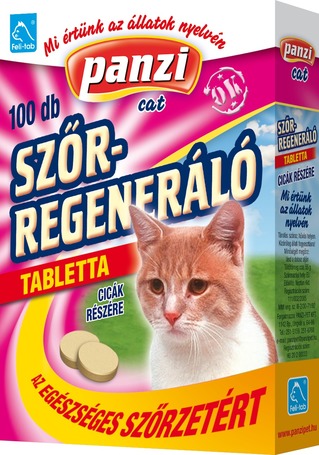 Panzi szőrregeneráló tabletta macskáknak az egészséges szőrzetért