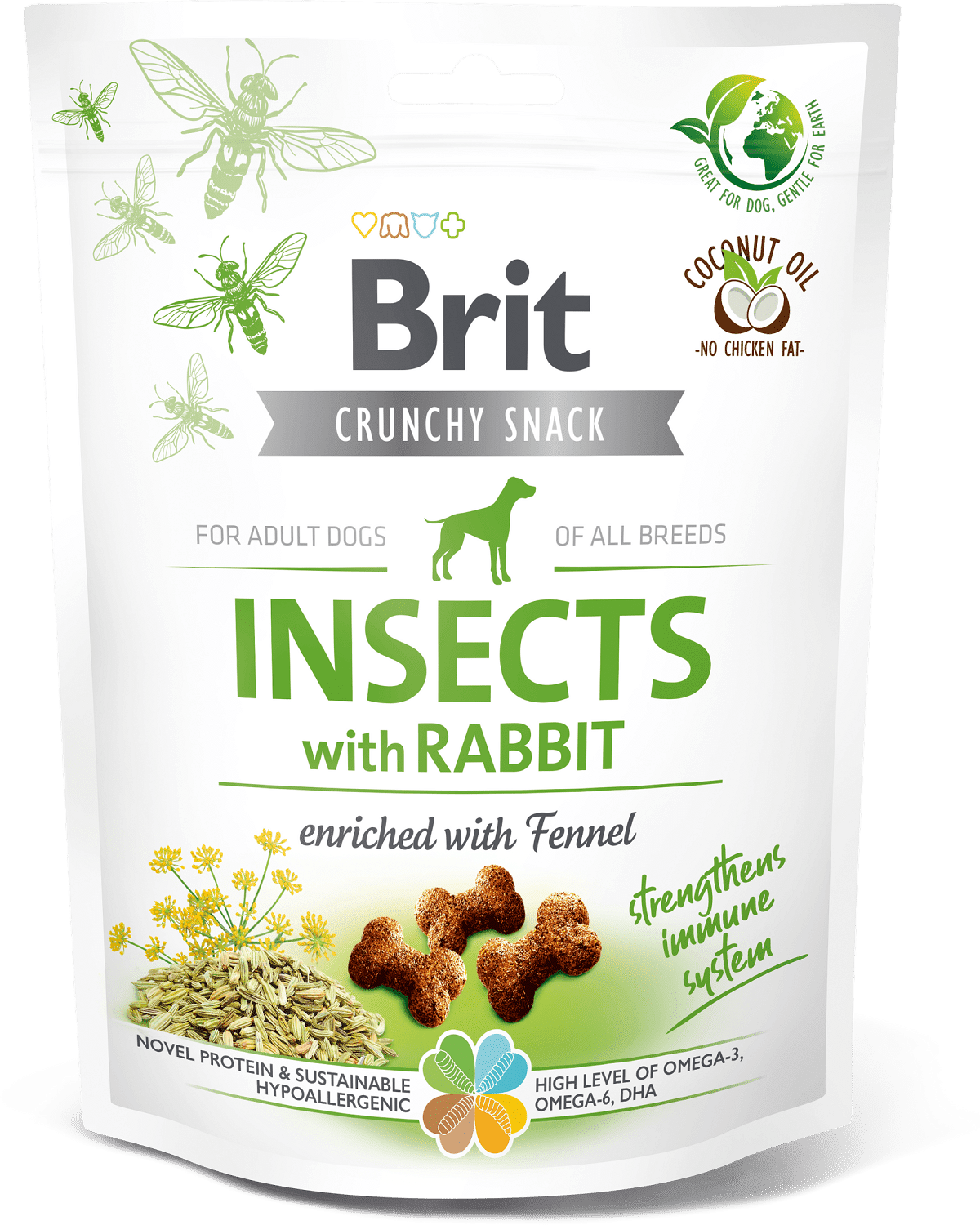 Brit Crunchy Snack cu insecte și iepure