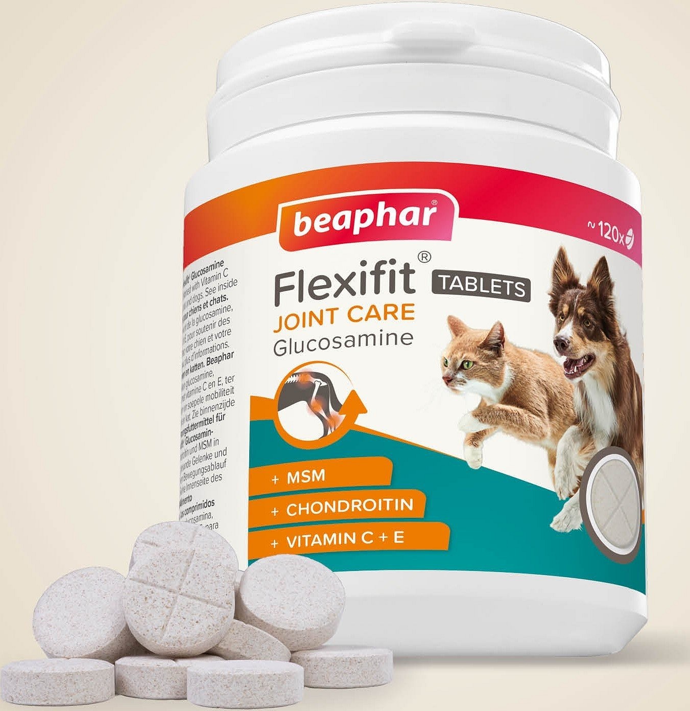 Beaphar Flexifit comprimate cu glucozamină pentru câini și p - zoom