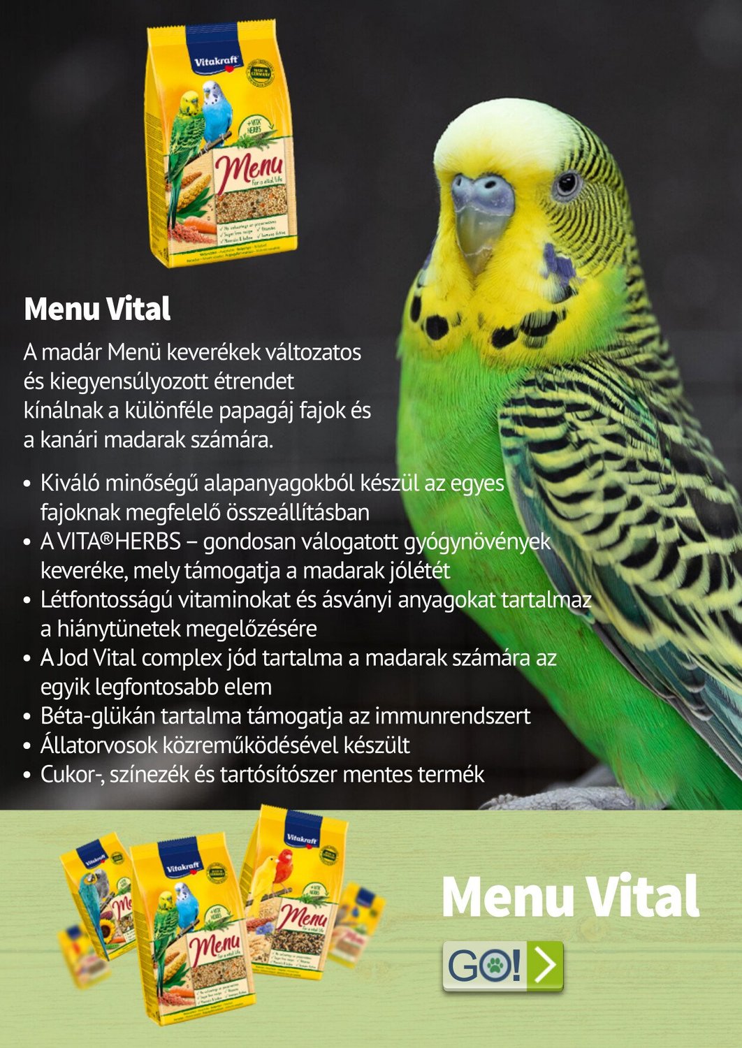 Vitakraft Menu Vital pentru papagali mari - zoom