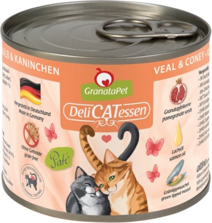 GranataPet DeliCatEssen borjú- és nyúlhúsos konzerv macskáknak