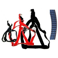 Happet fekete-kék kockás hám #2