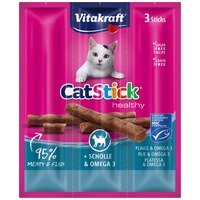 Vitakraft Cat Stick Healthy halrudak lepényhallal és Omega 3 tartalommal a szép és egészséges szőrzetért Vitakraft Cat Stick Healthy halrudak lepényhallal és Omega 3 tartalommal a szép és egészséges szőrzetért