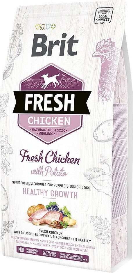 Brit Fresh Chicken with Potato Puppy & Junior Healthy Growth - zoom