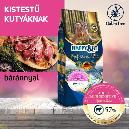 Happy&Fit Adult Mini Sensitive Lamb & Rice gluténmentes kutyatáp