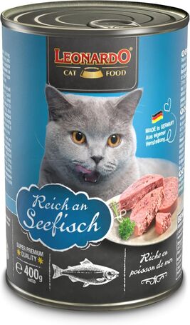 Leonardo tengeri halban gazdag konzerves macskaeledel