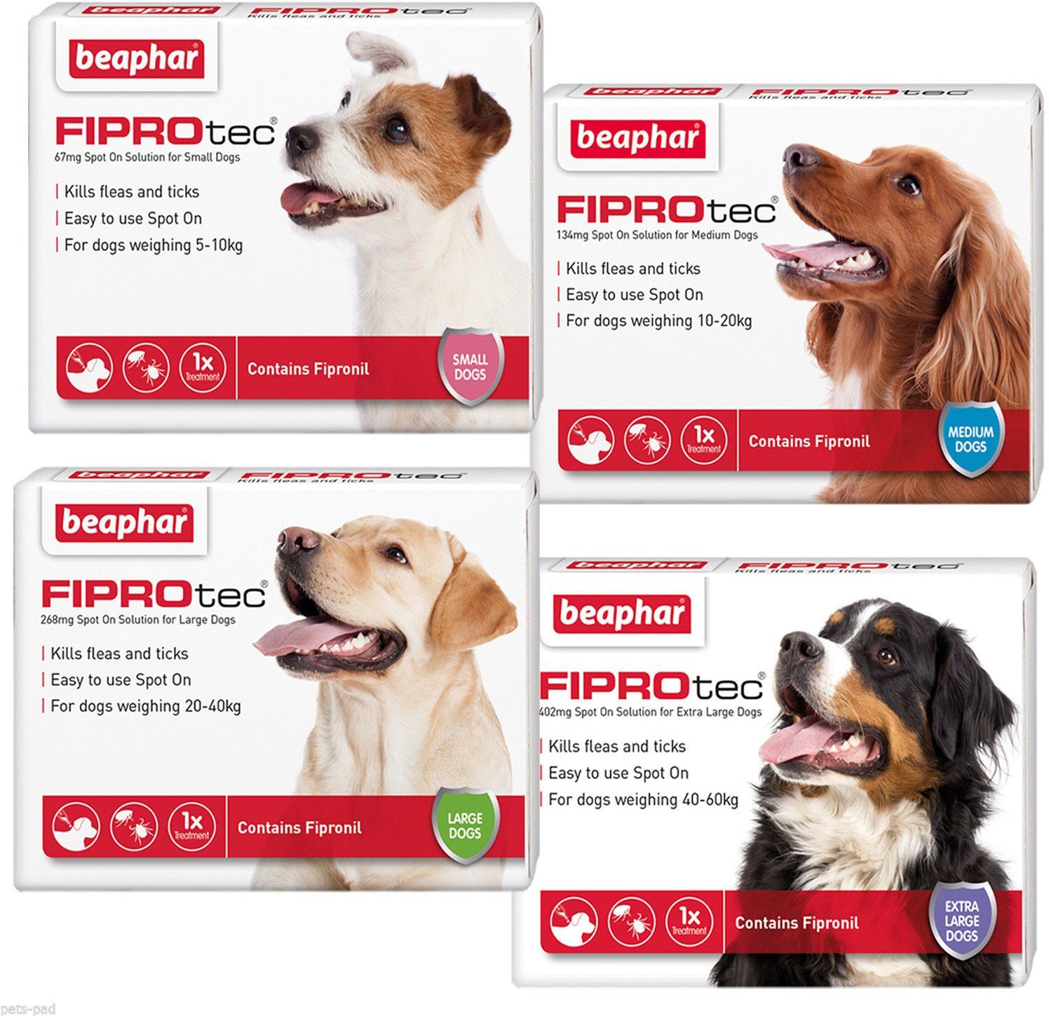 Beaphar FIPROtec spot-on pentru câini