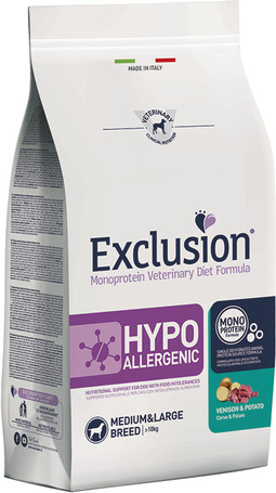 Exclusion Dog Hypoallergenic Venison & Potato Medium & Large