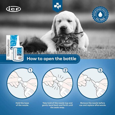 Clorexyderm Oto fültisztító oldat kutyáknak és macskáknak