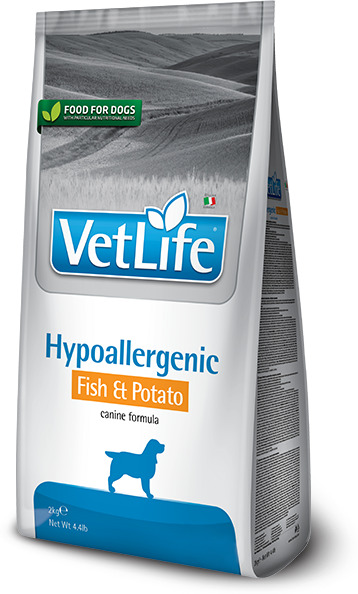 Vet Life Natural Diet Dog Hipo Fish & Potato | Hrană hipoalergenică cu pește și cartofi pentru câini