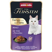 Animonda Vom Feinsten Feines mit Filets vadas és pulykafilés macskaeledel alutasakban