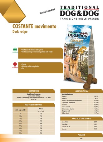 Dog & Dog Costante Movimento kacsa ízű kutyatáp