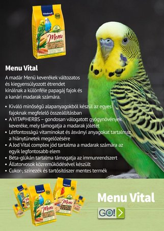 Vitakraft Menu Vital mézes, vitaminos kanári eledel