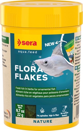 Sera Flora növényi lemezestáplálék spirulinával növényevő halaknak