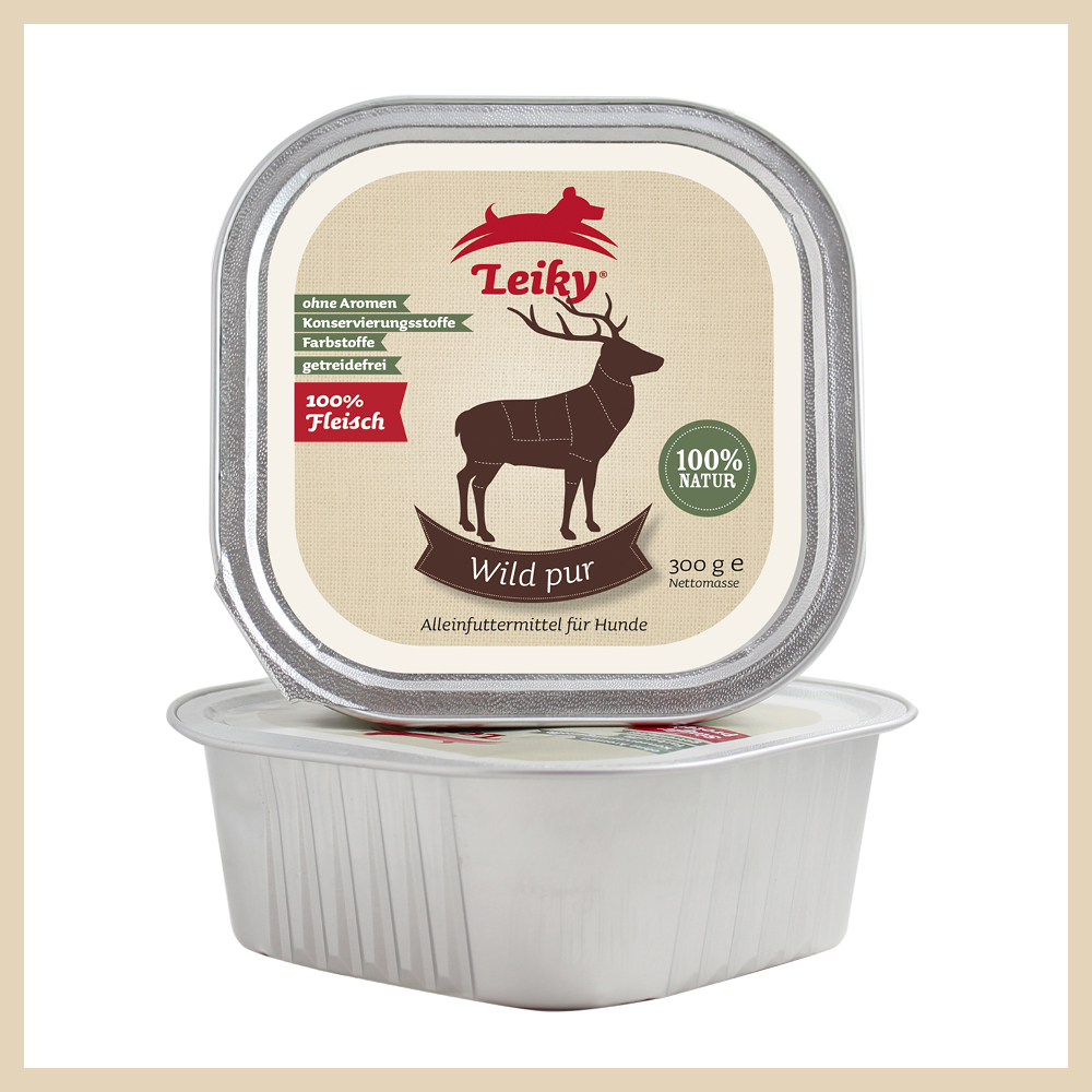 Leiky 100% carne de vânat în tăviță pentru câini
