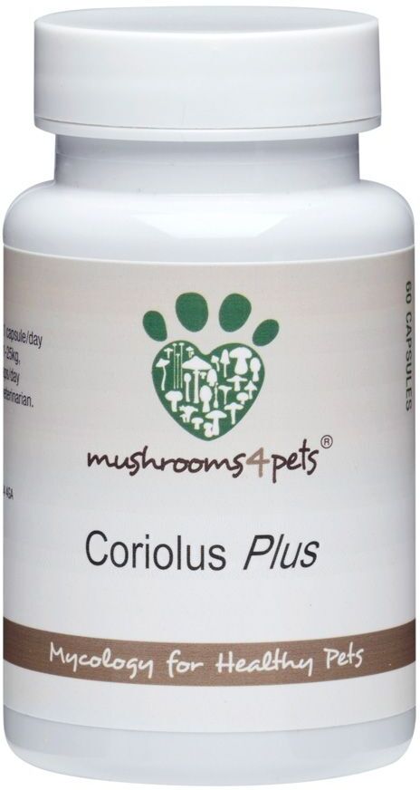 Mushrooms 4 Pets Coriolus Plus capsule pentru stimularea imunității