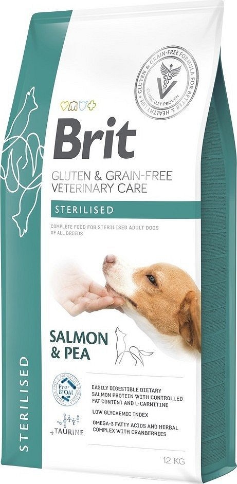 Brit GF Veterinary Diets Dog Sterilised somon, mazăre