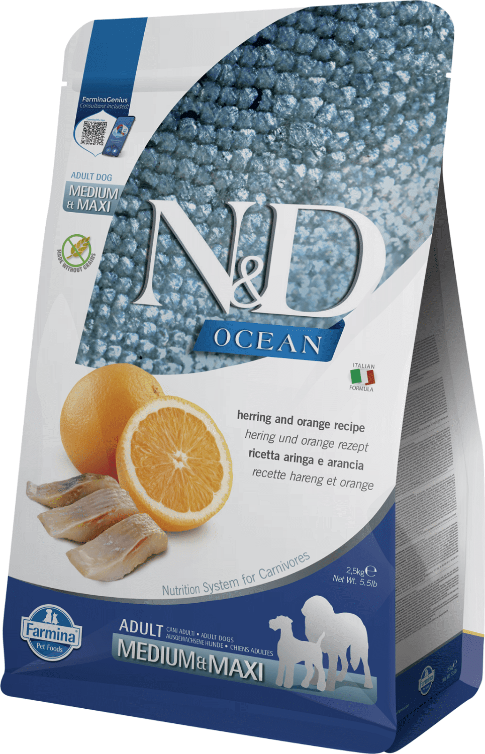 N&D Dog Ocean Adult Medium/Maxi Fish & Orange