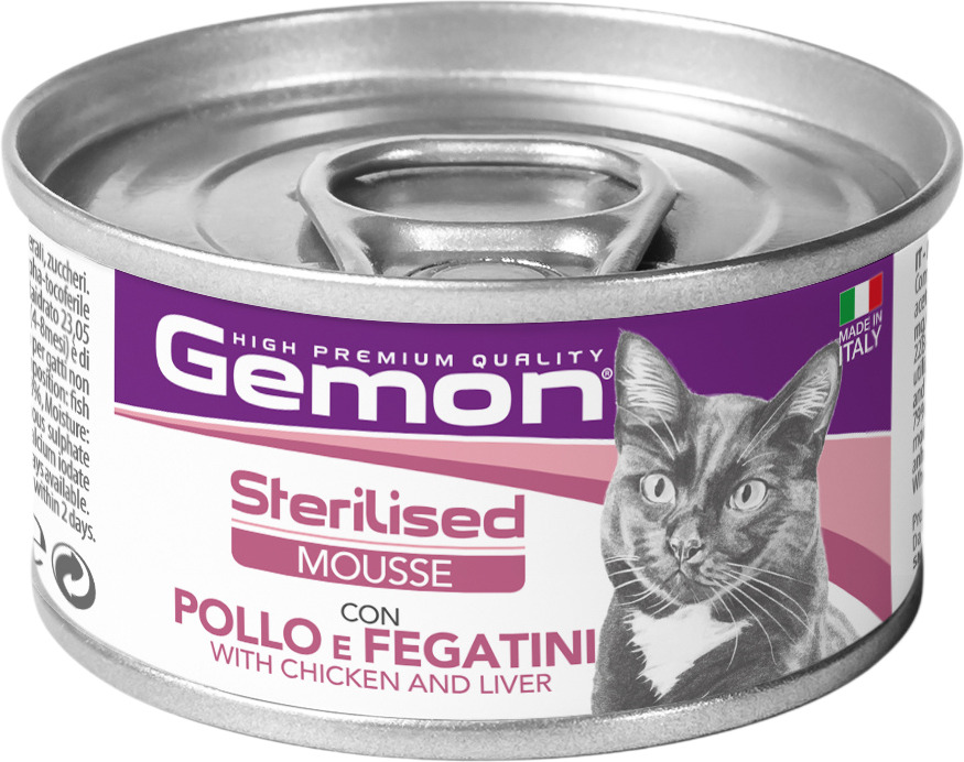Gemon Cat Adult Sterilised Mousse with Chicken & Liver