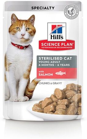 Hill's Science Plan Adult Sterlised Cat Salmon szószos macskaeledel