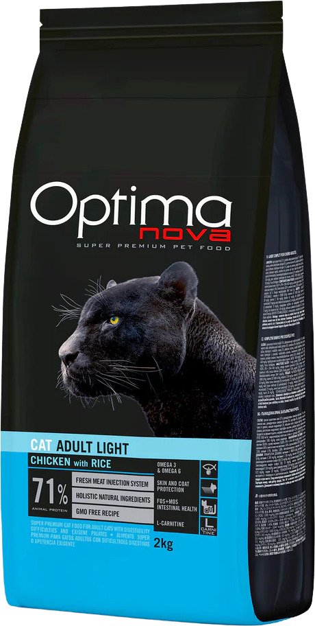Visán Optimanova Cat Light Chicken & Rice - Hrană pentru pisici