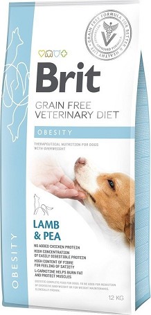 Brit GF Veterinary Diets Dog Obesity bárány és borsó
