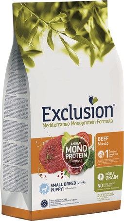 Exclusion Dog Mediterraneo Monoprotein Beef Puppy Small