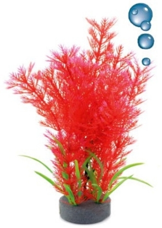 Happet levegőporlasztós vörös műnövény akváriumba