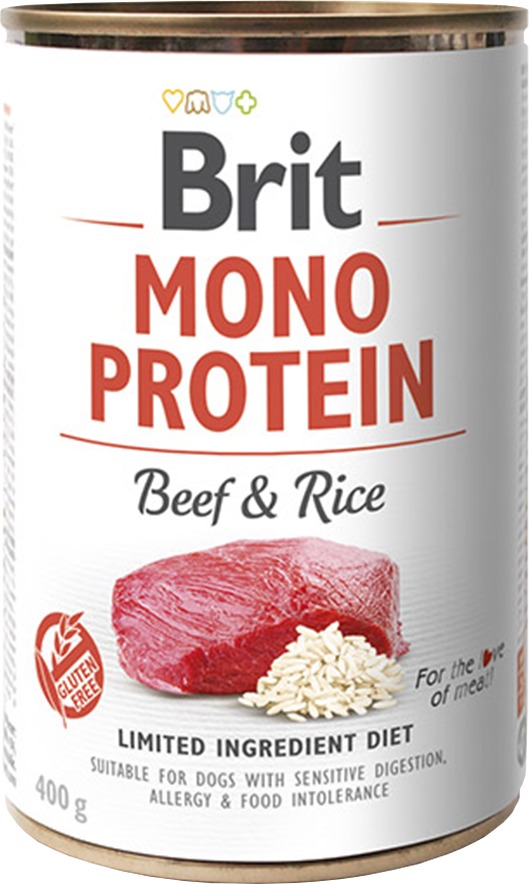 Conservă Brit Mono Protein Beef & Brown Rice