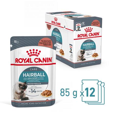 Royal Canin Hairball Care - Szószos nedves táp felnőtt macskák részére a szőrlabdák könnyebb eltávozásáért