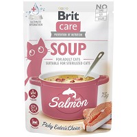 Brit Care Cat Soup cu somon pentru pisici adulte 75 g