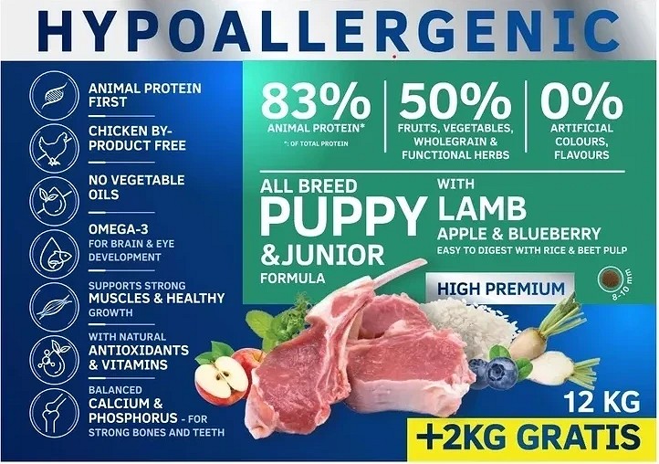 Dog Vital hrană hipoalergenică Puppy Junior cu miel - zoom